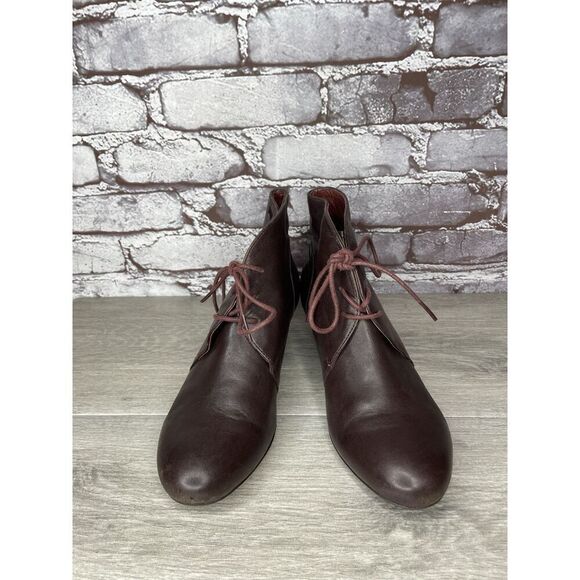 Camper Alicante Brown Leather Lace Up Heel Ankle Boots Women’s Sz 38EU/7.5M US - Picture 2 of 16